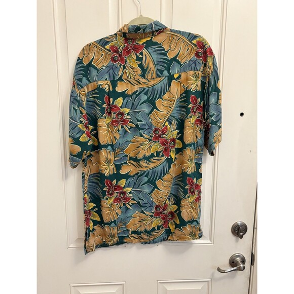 Pineapple Moon Men’s Hawaiian Shirt Medium Rayon Vintage 1077 - Picture 6 of 8